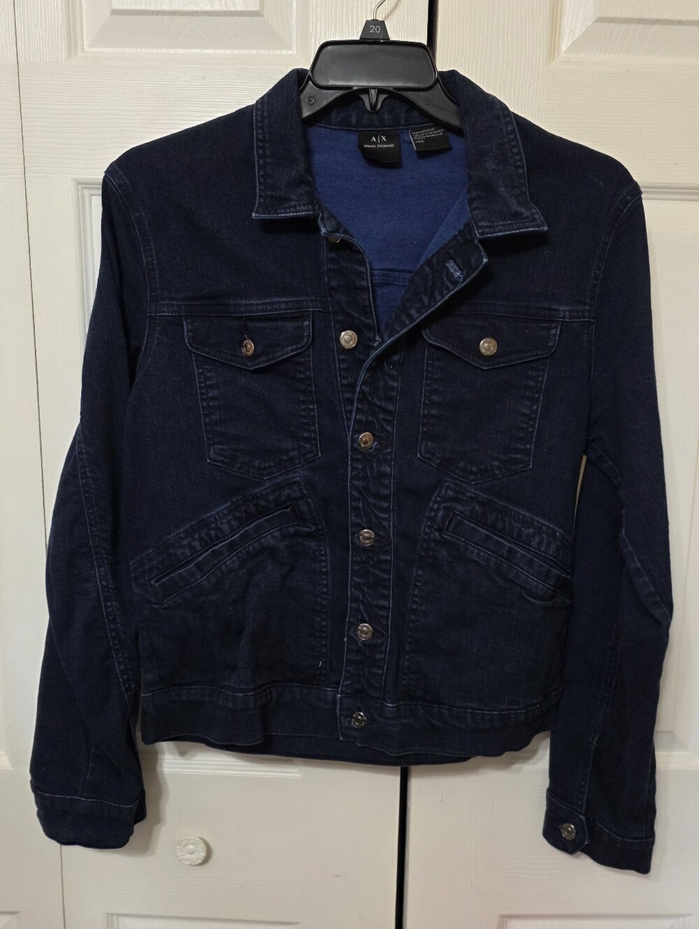 Armani Exchange Navy Blue Denim Jacket